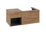 Villeroy und Boch Subway 3.0 Waschtisch-Unterschrank C571L0RH 100,1x42,25x51,6cm, mit LED/Griff Aluminium glänzend, kansas oak