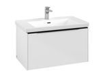 Villeroy und Boch Subway 3.0 Waschtisch-Unterschrank C57301VE 77,2x42,9x47,8cm, ohne LED/Griff Volcano black, brilliant white
