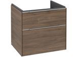 Villeroy und Boch Subway 3.0 Waschtisch-Unterschrank C57600VH 62,2x57,6x47,8cm, ohne LED/Griff Aluminium glänzend, arizona oak