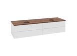Villeroy und Boch Antao Waschtisch-Unterschrank K28012GF 160x36x50cm, Waschbeckenplattenfarbe warm walnut, glossy white lacquer