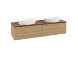 Villeroy & Boch Antao Waschtischunterschrank 1600x360x500mm L28112HN mit Beleuchtung mit Struktur FK/AP: HN/2