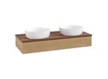 Villeroy & Boch Antao Waschtischunterschrank 1200x190x500mm L13112HN mit Beleuchtung mit Struktur FK/AP: HN/2