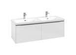 Villeroy und Boch Subway 3.0 Waschtisch-Unterschrank C56700VE 127,2x42,9x47,8cm, ohne LED/Griff Aluminium glänzend, brilliant white