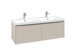 Villeroy und Boch Subway 3.0 Waschtisch-Unterschrank C56700VN 127,2x42,9x47,8cm, ohne LED/Griff Aluminium glänzend, cashmere grey