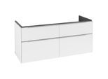 Villeroy und Boch Subway 3.0 Waschtisch-Unterschrank C56800VF 127,2x56,6x47,8cm, ohne LED/Griff Aluminium glänzend, pure white