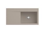 Villeroy und Boch Subway Style 60 Einbauspüle 336101AM Becken rechts, Ablaufgarnitur mit Handbetätigung, 1000 x 510 mm, Almond
