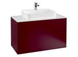 Villeroy und Boch Finion Waschtischunterschrank G35100HB 100x60,3cm, Emotion, Abdeckplatte white matt, Peony Matt