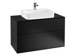 Villeroy und Boch Finion Waschtischunterschrank G35200PD 100x60,3cm, Emotion, Abdeckplatte black matt, Black matt lacquer