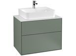 Villeroy und Boch Finion Waschtischunterschrank G09100GM 80x60,3x50,1cm, Emotion, Abdeckplatte white matt, Olive Matt Lacquer