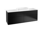 Villeroy und Boch Finion Waschtischunterschrank G32100PD 160x60,3cm, Emotion, Abdeckplatte white matt, Black matt lacquer