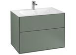 Villeroy und Boch Finion Waschtischunterschrank G01000GM 79,6x59,1x49,8cm, Olive Matt Lacquer, mit Wandbeleuchtung