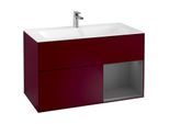 Villeroy und Boch Finion Waschtischunterschrank F040GKHB 99,6x59,1x49,8cm, Regal rechts Anthracite matt, Peony Matt