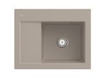 Villeroy und Boch Subway 45 Compact Einbauspüle 331301AM rechts, mit Ablaufgarnitur und Handbetätigung, 650 x 510 mm, Almond