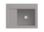 Villeroy und Boch Subway 45 Compact Einbauspüle 331301KD rechts, mit Ablaufgarnitur, 650 x 510 mm, Handbetätigung, fossil CeramicPlus
