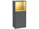 Villeroy und Boch Finion Seitenschrank G500HFGK 41,8x93,6cm, links, Emotion, Regal oben Gold matt, Anthracite matt