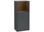 Villeroy und Boch Finion Seitenschrank G510GNHG 41,8x93,6cm, rechts, Emotion, Regal oben Walnut Veneer, Midnight Blue Matt Lacquer