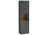 Villeroy und Boch Finion Hochschrank G470GNHG 41,8x151,6cm, rechts, Emotion, Regal Walnut Veneer, Midnight Blue Matt Lacquer