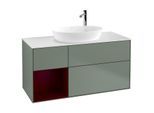 Villeroy und Boch Finion Waschtischunterschrank G941HBGM 120cm, Abdeckplatte white matt, Emotion, Regale Peony matt lacquer, Olive Matt Lacquer