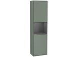 Villeroy und Boch Finion Hochschrank F460GKGM 41,8x151,6x27cm, links, Regal Anthracite Matt Lacquer, Olive Matt Lacquer