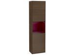 Villeroy und Boch Finion Hochschrank F470HBGN 41,8x151,6x27cm, rechts, Regal Peony Matt Lacquer, Walnut veneer