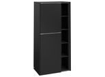Villeroy und Boch Subway 3.0 Mittelschrank C59800VL 57,4x120x36,2cm, Schanier links/Griff Aluminium glänzend, volcano black