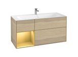 Villeroy und Boch Finion Waschtischunterschrank F060HFPC 119,6x59,1cm, Regal links Gold matt, Oak Veneer