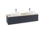 Villeroy & Boch Antao Waschtischunterschrank 1600x360x500mm L28153HG mit Beleuchtung mit Struktur FK/AP: HG/3