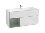 Villeroy und Boch Finion Waschtischunterschrank G060GMMT 119,6x59,1cm, Emotion, Regal links Olive Matt Lacquer, White matt lacquer