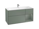 Villeroy und Boch Finion Waschtischunterschrank G070GMGM 119,6x59,1cm, Emotion, Regal rechts Olive Matt Lacquer, Olive Matt Lacquer