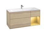 Villeroy und Boch Finion Waschtischunterschrank G070HFPC 119,6x59,1cm, Emotion, Regal rechts Gold matt, Oak Veneer