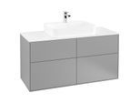Villeroy und Boch Finion Waschtischunterschrank F38100GK 120x60,3cm, Abdeckplatte white matt, Anthracite matt