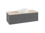 Villeroy & Boch Antao Waschtischunterschrank 1200x360x500mm L21113GK mit Beleuchtung mit Struktur FK/AP: GK/3