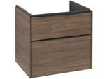 Villeroy und Boch Subway 3.0 Waschtisch-Unterschrank C576L1VH 62,2x57,6x47,8cm, mit LED/Griff Volcano black, arizona oak