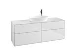 Villeroy und Boch Finion Waschtischunterschrank F97100MT 160x60,3cm, Abdeckplatte white matt, White matt lacquer