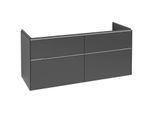 Villeroy und Boch Subway 3.0 Waschtisch-Unterschrank C602L0VR 127,2x57,6x47,8cm, mit LED/Griff Aluminium glänzend, graphite