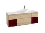 Villeroy und Boch Finion Waschtischunterschrank G981HBPC 160cm, Abdeckplatte white matt, Emotion, Regale Peony matt lacquer, Oak Veneer