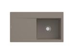 Villeroy und Boch Subway Style 50 Einbauspüle 335101TR Becken rechts, Ablaufgarnitur mit Handbetätigung, 900 x 510 mm, Timber