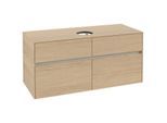 Villeroy und Boch Collaro Waschtischunterschrank C04100VJ 120 x 54,8 x 50 cm, Waschtisch mittig, Nordic Oak