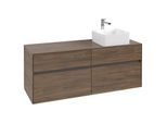 Villeroy und Boch Collaro Waschtischunterschrank C04700VH 140 x 54,8 x 50 cm, Waschtisch rechts, Arizona Oak