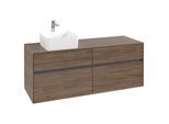 Villeroy und Boch Collaro Waschtischunterschrank C04600VH 140 x 54,8 x 50 cm, Waschtisch links, Arizona Oak
