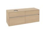 Villeroy und Boch Collaro Waschtischunterschrank C04600VJ 140 x 54,8 x 50 cm, Waschtisch links, Nordic Oak