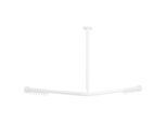 Villeroy und Boch Vicare Funktion Duschstange 92170668 100 x 100 cm, weiß, für Vorhang, über Eck