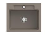 Villeroy und Boch Siluet Spüle 334602TR mit Ablaufgarnitur und Exzenterbetätigung, Timber