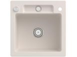 Villeroy und Boch Siluet Spüle 334502KR mit Ablaufgarnitur und Exzenterbetätigung, Crema