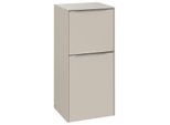 Villeroy und Boch Subway 3.0 Seitenschrank C59400VN 40x86x36,2cm, Schanier links/Griff Aluminium glänzend, cashmere grey