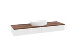 Villeroy und Boch Antao Waschtisch-Unterschrank K14012MT 160x19x50cm, Waschbeckenplattenfarbe warm walnut, white matt lacquer