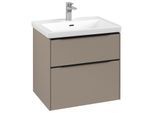 Villeroy und Boch Subway 3.0 Waschtisch-Unterschrank C57601VM 62,2x57,6x47,8cm, ohne LED/Griff Volcano black, taupe