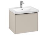 Villeroy und Boch Subway 3.0 Waschtisch-Unterschrank C57901VN 52,3x42,9x44,75cm, ohne LED/Griff Volcano black, cashmere grey