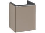 Villeroy und Boch Subway 3.0 Waschtisch-Unterschrank C58400VM 35,1x42,9x30,9cm, Schanier rechts/Griff Aluminium glänzend, taupe