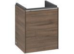 Villeroy und Boch Subway 3.0 Waschtisch-Unterschrank C58300VH 35,1x42,9x30,9cm, Schanier links/Griff Aluminium glänzend, arizona oak